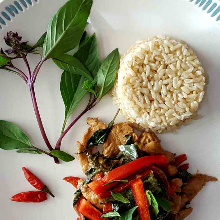 Pad Grapow (Thai Basil Chicken)