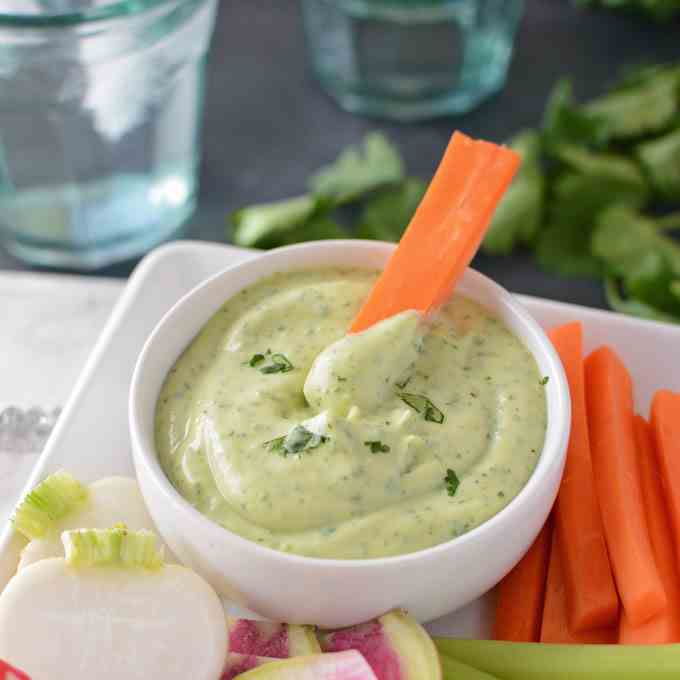 Avocado Lime Yogurt Dip 