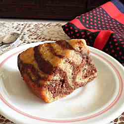 Eggless Marble Banana Cake