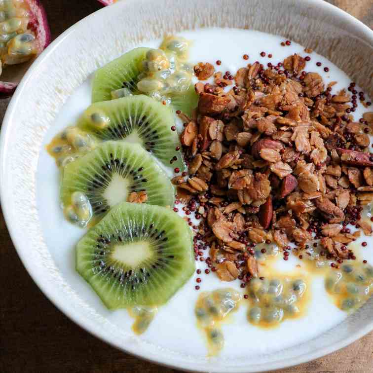 Coconut Rum Granola Breakfast Bowl