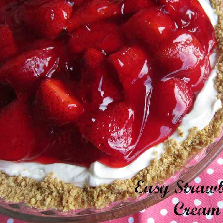 Easy Strawberry and Cream Pie