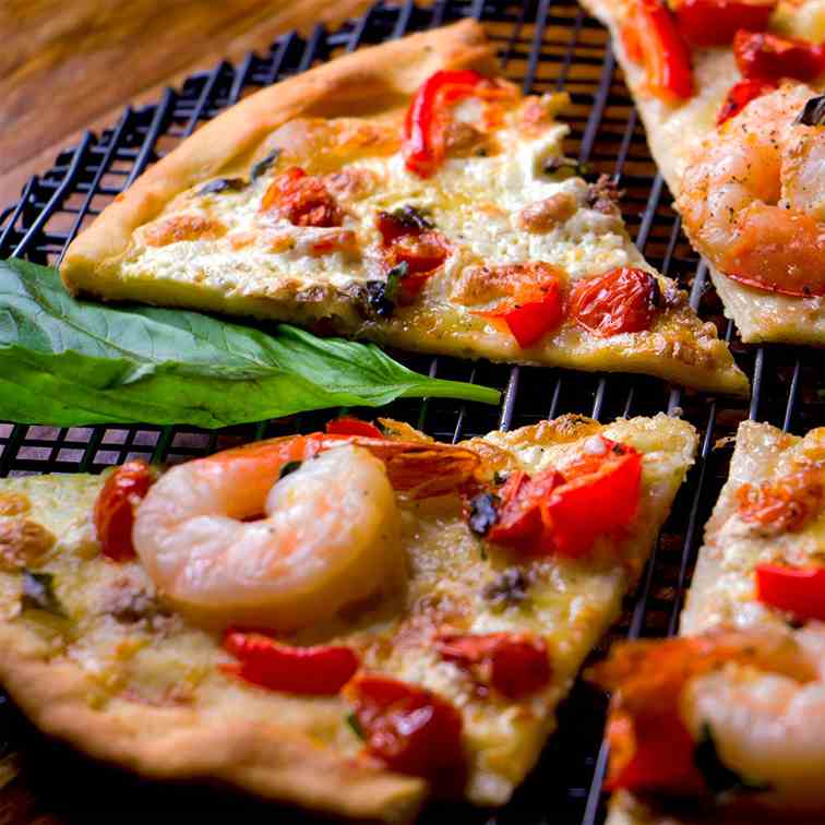 Seafood flatbread