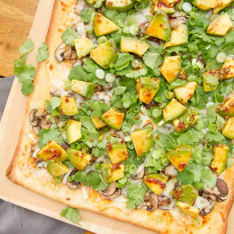 Spicy Avocado Pizza