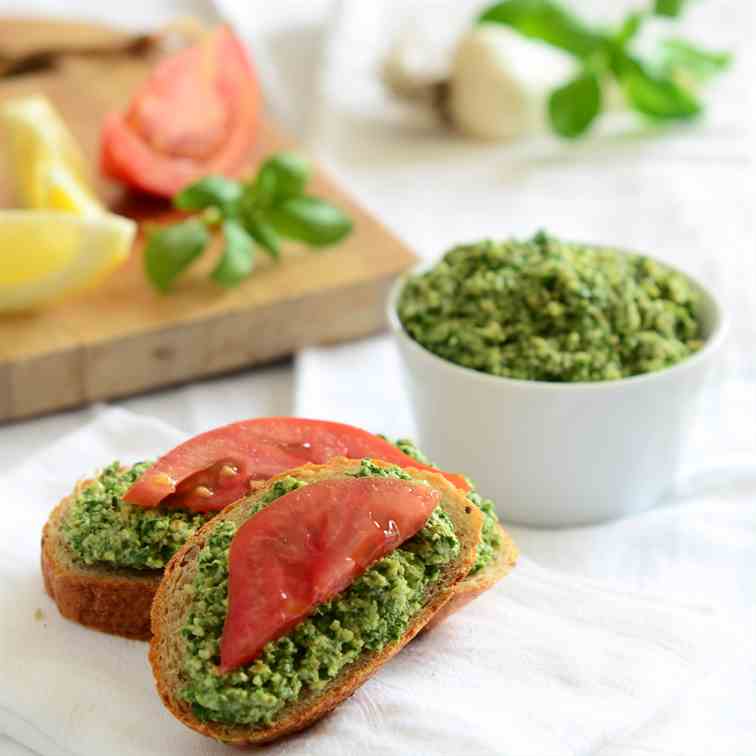 Slimmed-Down, Walnut-Basil Pesto