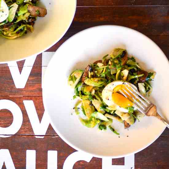 Raw Brussels Sprout Salad 