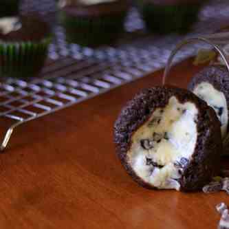 Guinness Black Bottom Mint Cupcakes