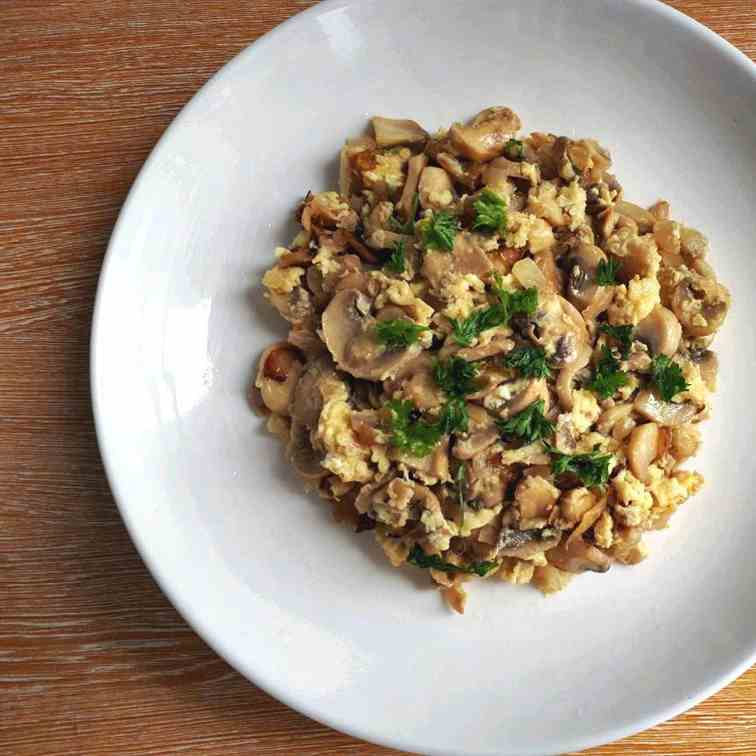 Scrambled Eggs with mushrooms