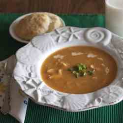 Butternut Squash Soup with Chicken & Orzo