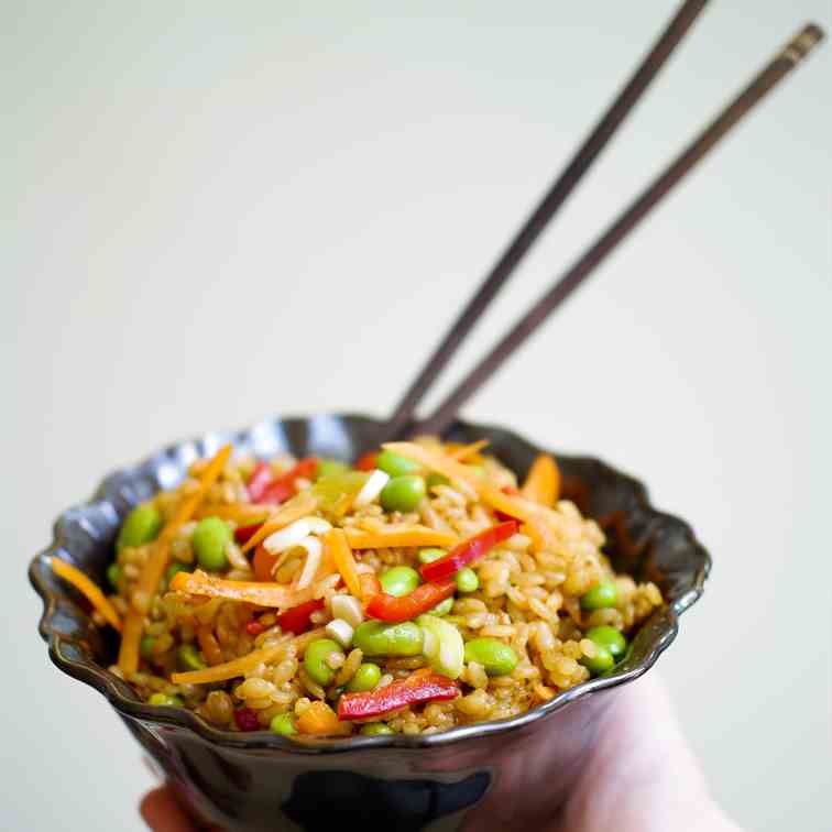 Asian Sticky Rice with Crunchy Veg