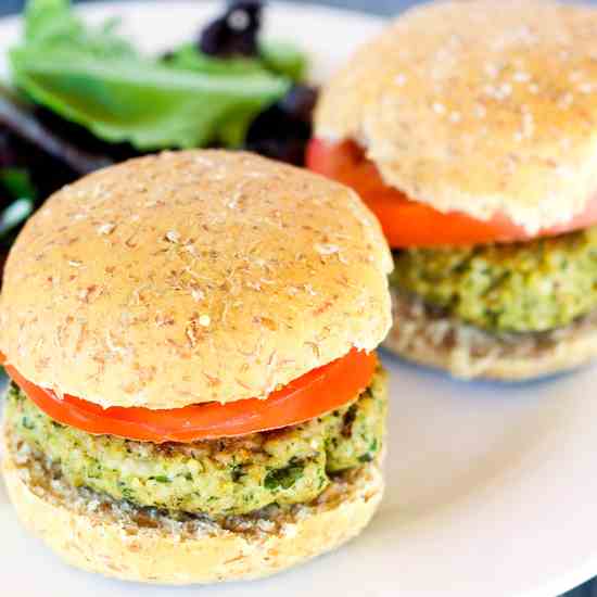 Walnut Pesto Turkey Burgers