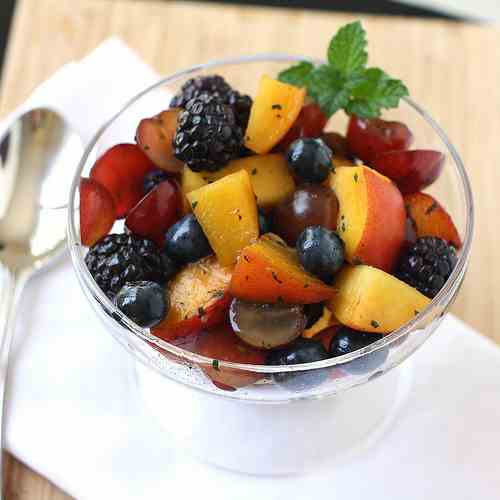 Summer Fruit Salad with Mint Sugar