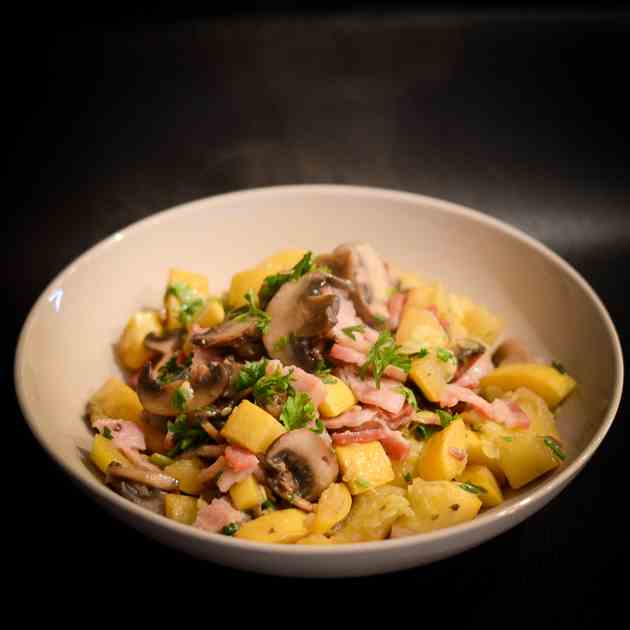 Bacon Zucchini Mushroom Stir-Fry