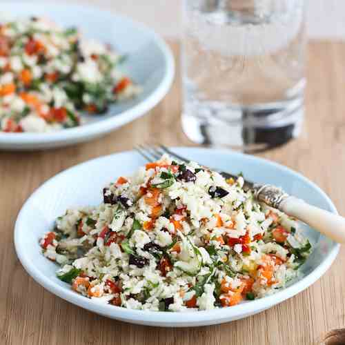 Grated Cauliflower Salad with Capers