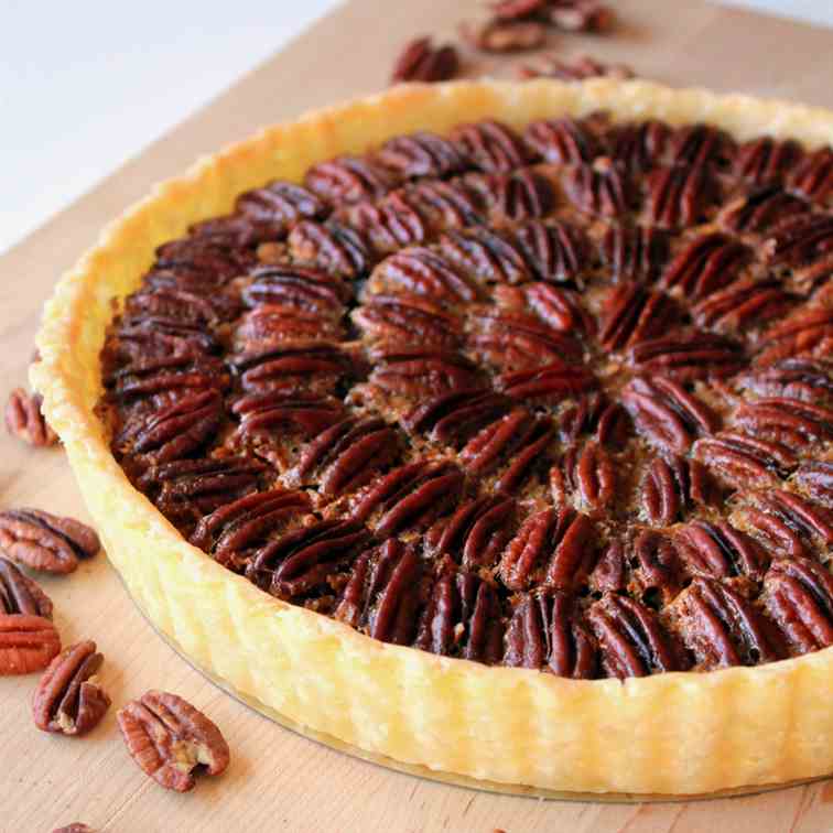 Maple bourbon pecan pie