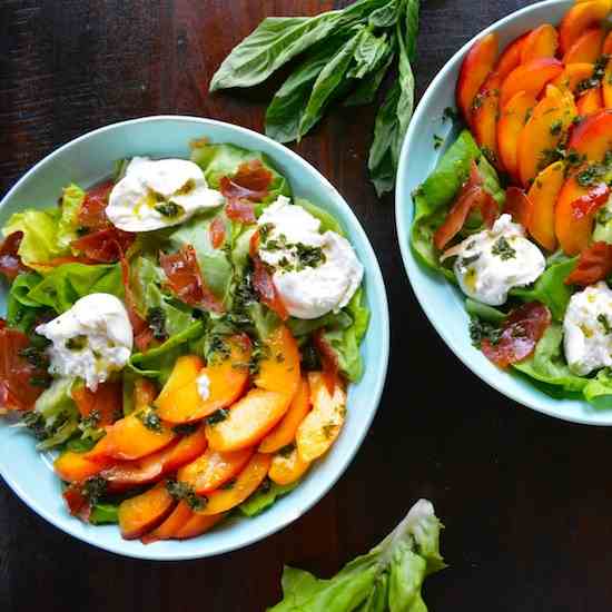 Peach and Burrata Salad