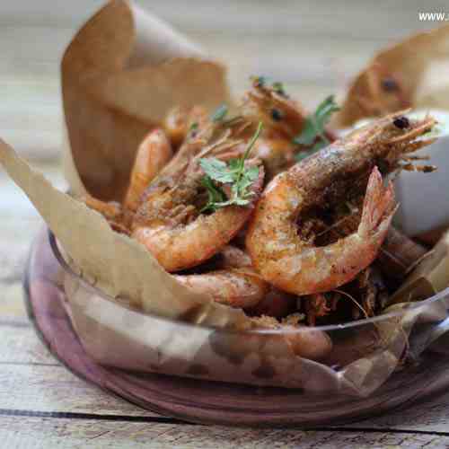 Smoked Salt and Pepper Prawns