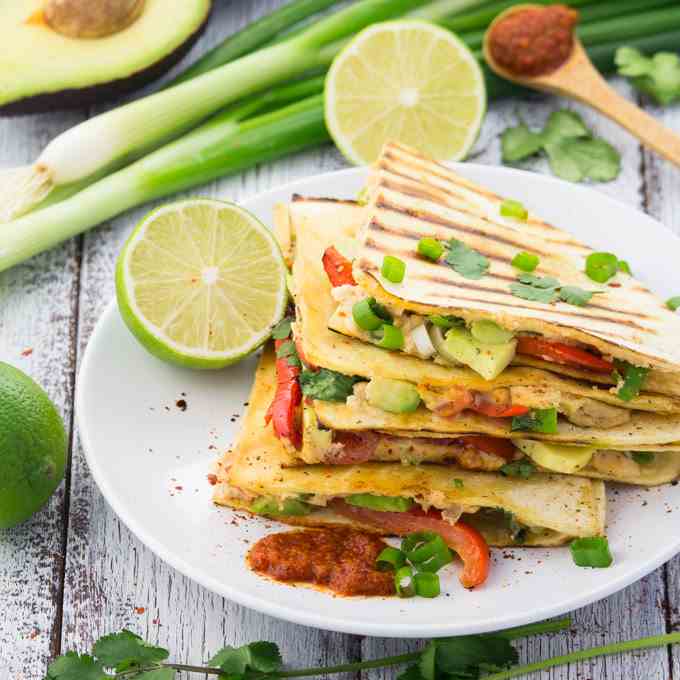 Vegan Quesadillas with Beans