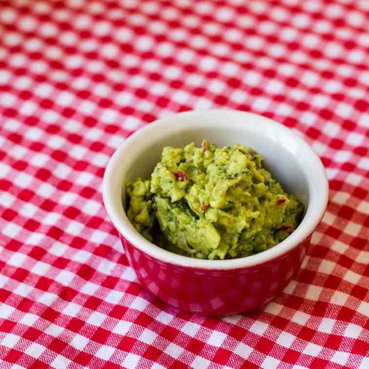 Chunky guacamole with a kick