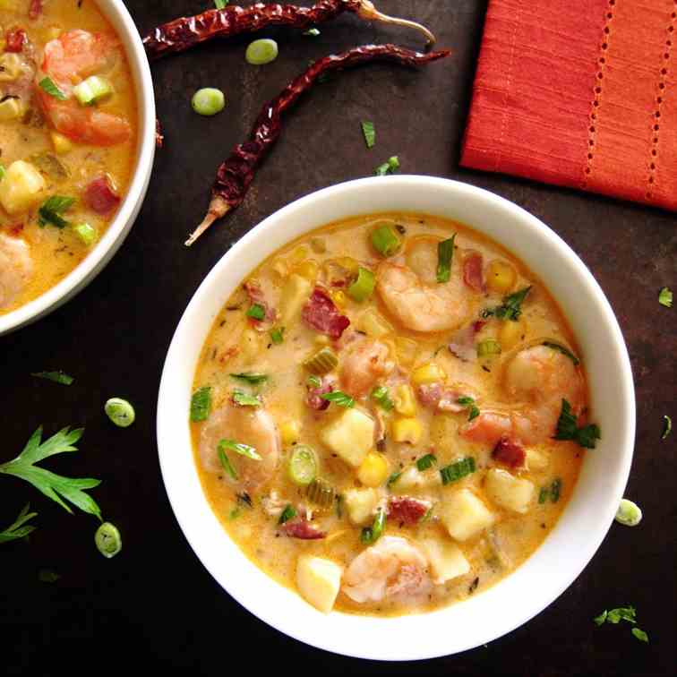 Creamy Instant Pot Chipotle Shrimp Soup