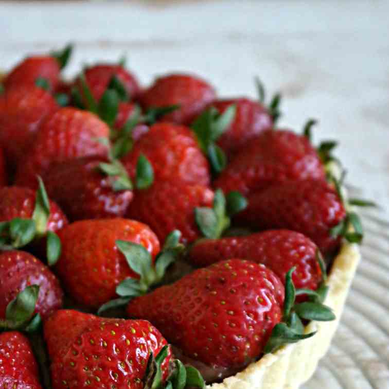 Decadent Nutella and Strawberry Tart