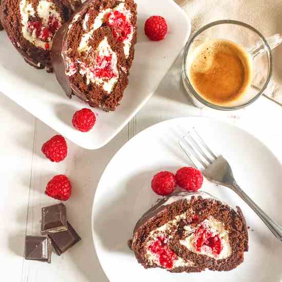 Raspberry Chocolate Roll