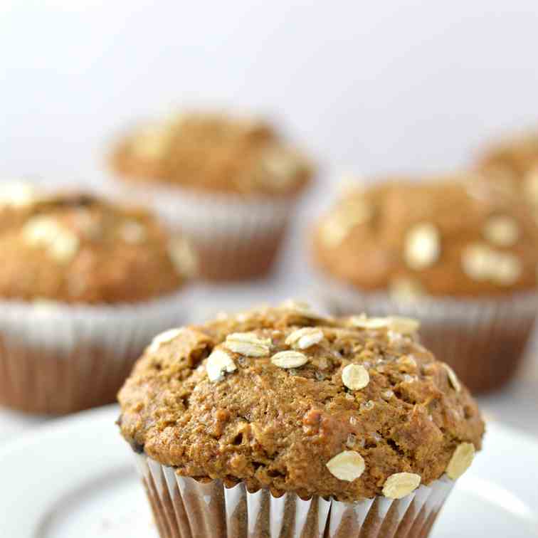 Whole Wheat Banana and Date Muffins