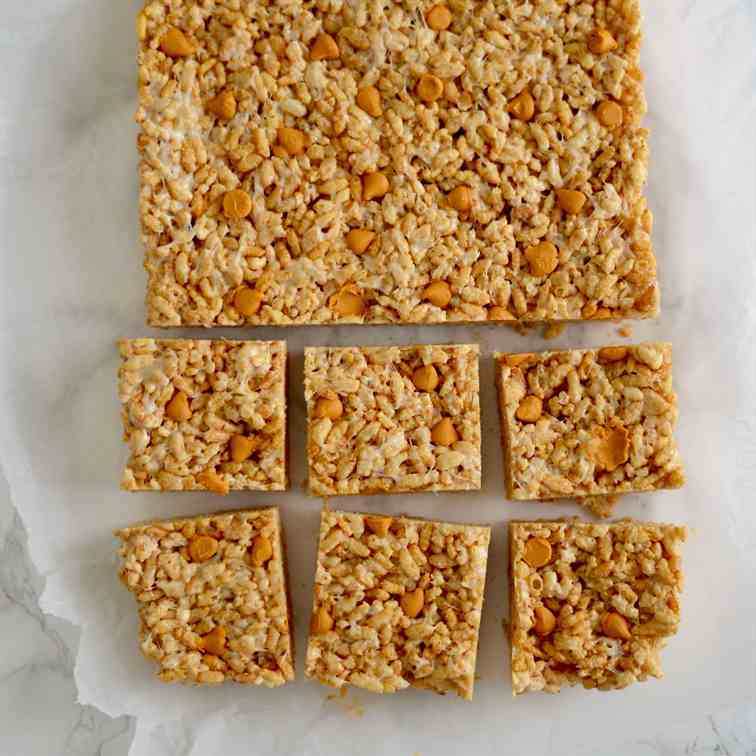 Butterscotch Rice Crispy Squares