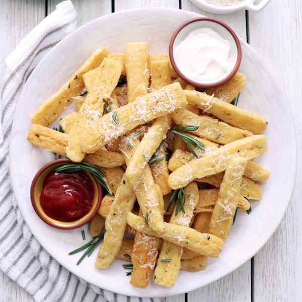 Rosemary Garlic Romano Chickpea Fries