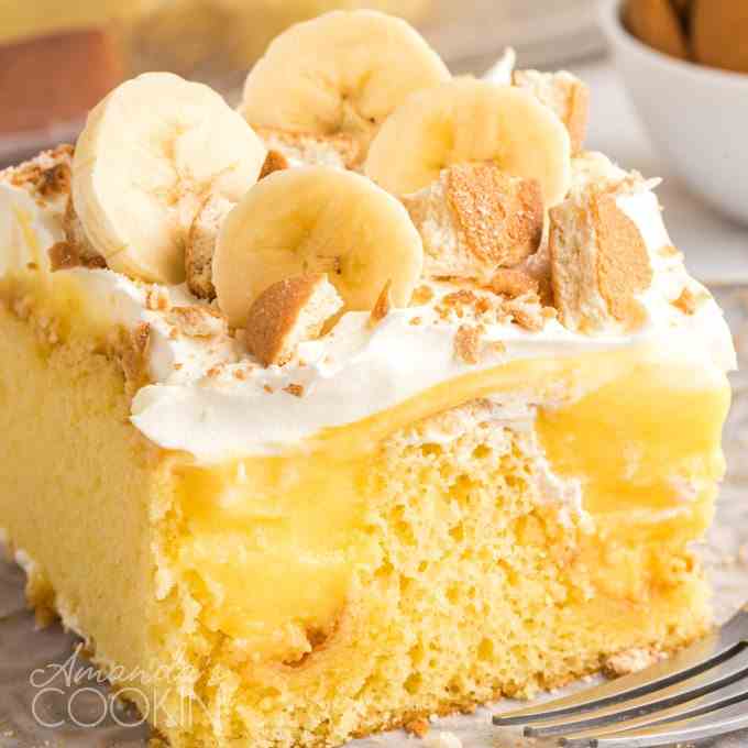 Banana Pudding Poke Cake