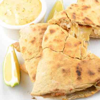 Flatbread Calzone With Jalapeno Aioli