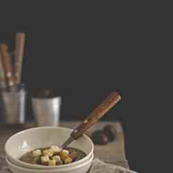 Creamy chestnut and celeriac soup