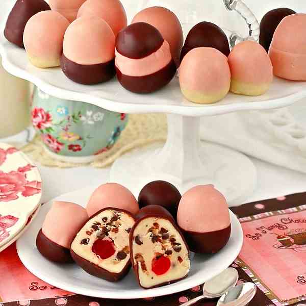 Pink Chocolate Truffles