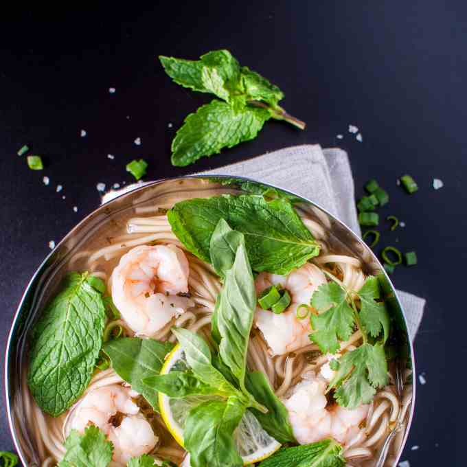 Shrimp and Noodle Soup