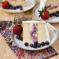 Vanilla Berry Ice Cream Cake