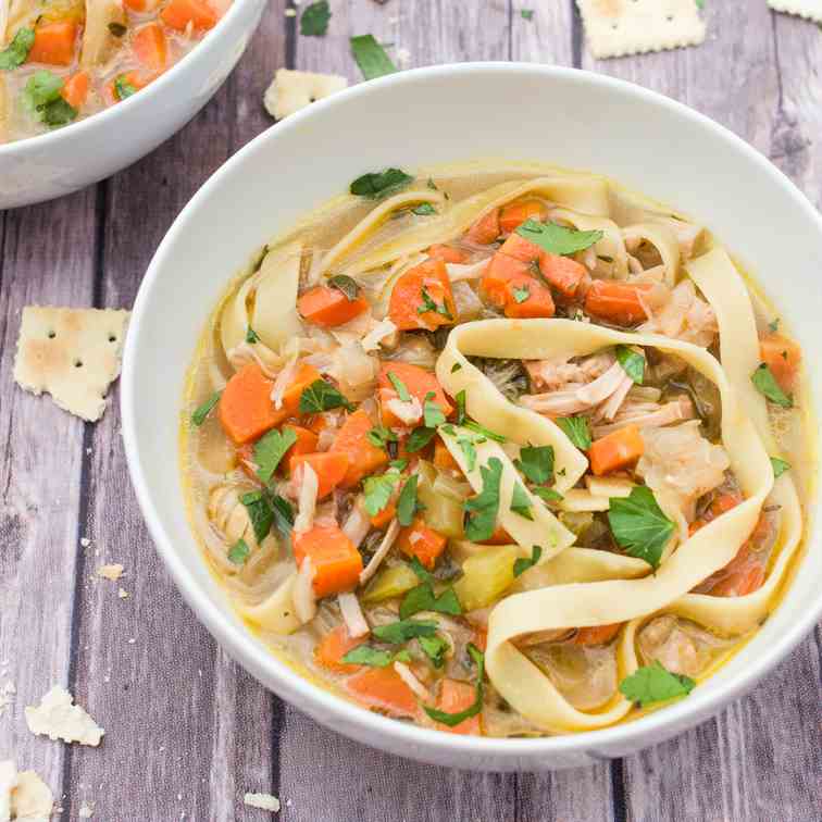 Jackfruit -Chicken- Noodle Soup