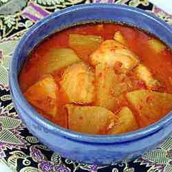 Pineapple Curry with Salmon