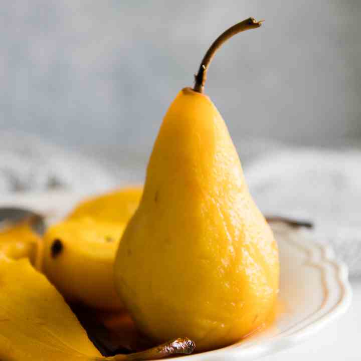 Saffron Poached Pears