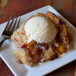 Raspberry Peach Cobbler