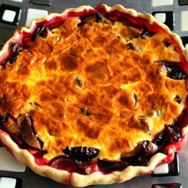 Prune Tarte with Mascarpone