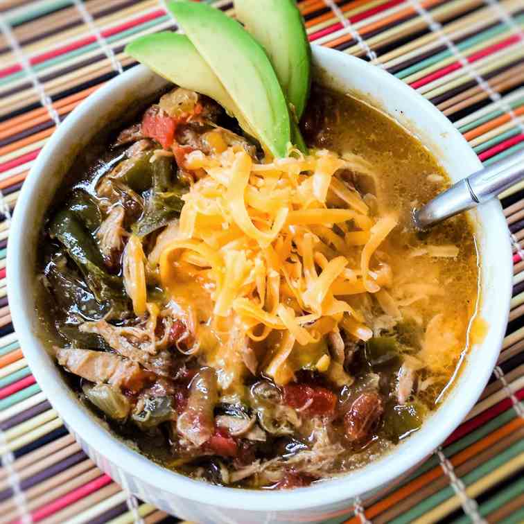 Spicy Three-Pepper Mexican Chicken Soup