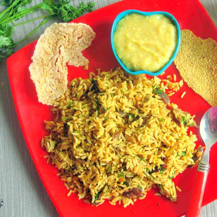 Spicy Eggplant rice
