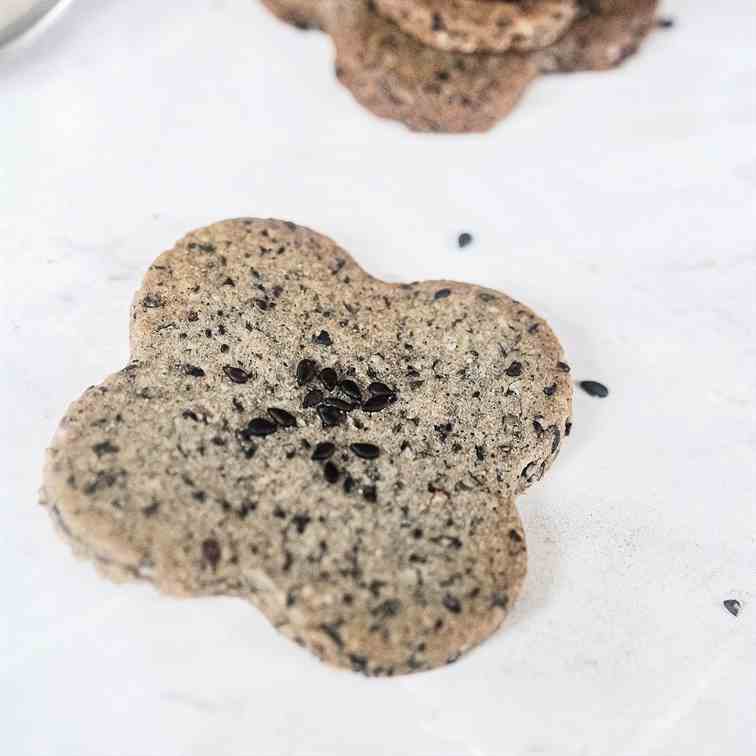 Black sesame cookies