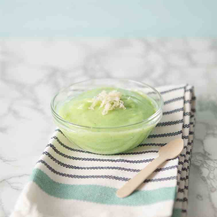 Broccoli Potato and Cheese Puree