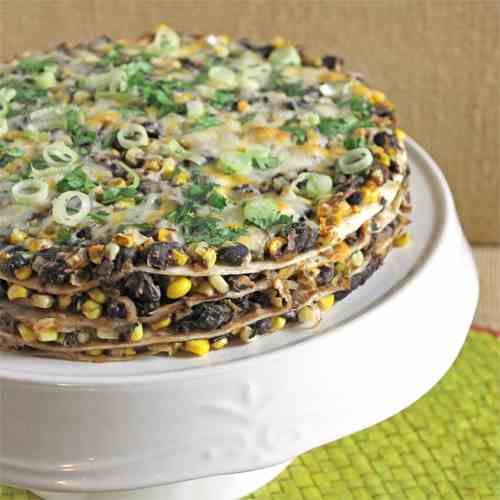 Black Bean Tortilla Pie