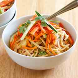 Sesame Noodles with Fresh Vegetables