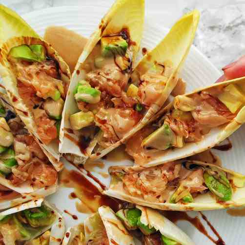 Grapefruit Avocado Endive Cups