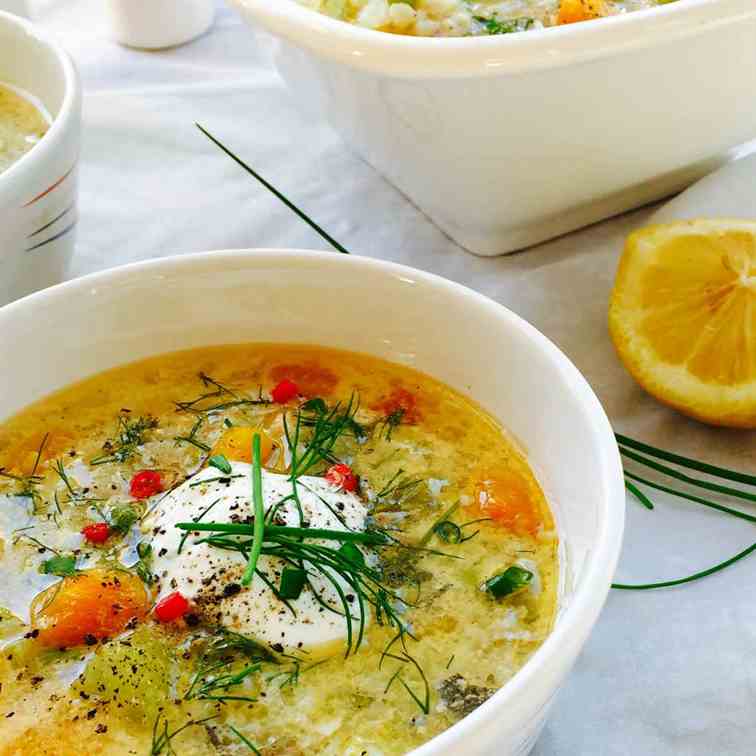 Creamy fish soup (chowder)