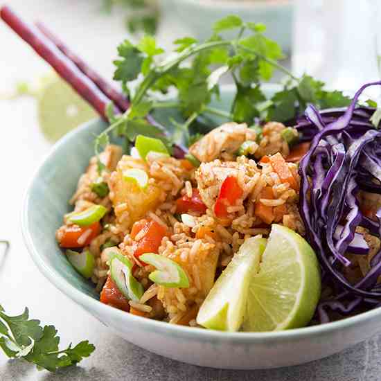 Hawaiian BBQ Chicken Fried Rice