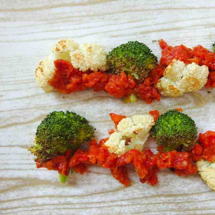 Charred Broccoli with Red Pesto