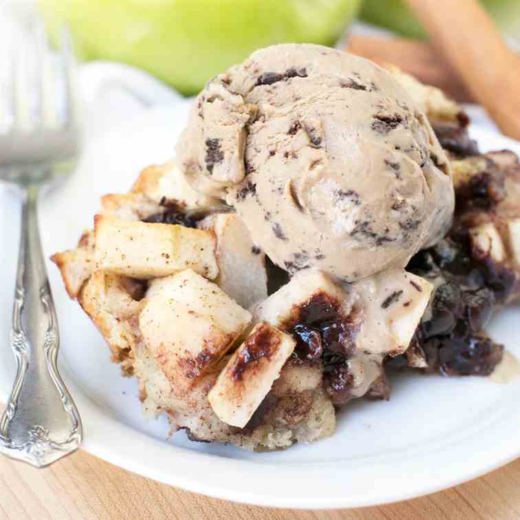 Chocolate Chip Apple Pie Bread Pudding